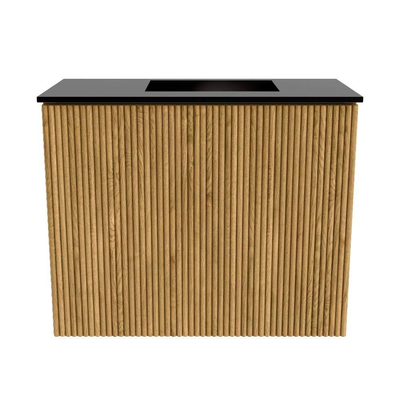 Mondiaz JOYA 50cm meuble de salle de bains - couleur Oak - Vasque FAYE position Droite Sans trou de robinet couleur Urban