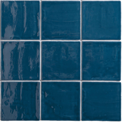 ÉCHANTILLON Par Goof Carreau mural Ancien Hollandais blanc Vintage Brillant Bleu Marine