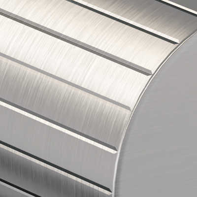 BRAUER Stripe Robinet d'arrêt d'angle - complet avec tuyau - Couleur inox brossé PVD