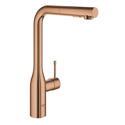 Grohe Essence New Keukenkraan - hoog - draaibare/uittrekbare uitloop - warm sunset glans