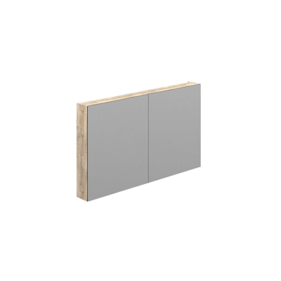 Thebalux spiegelkast model D 120x70 2x deur 2x legplank schakelaar/stopcontact inclusief indirecte LED onderzijde exclusief opbouwlamp