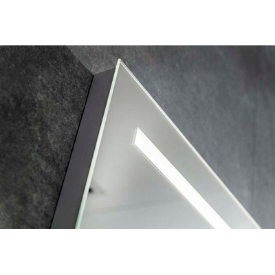 Plieger Miroir avec chauffage 80x80cm avec éclairage LED horizontal