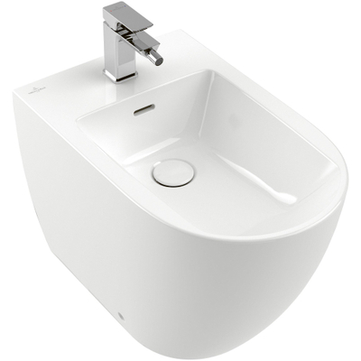 Villeroy & Boch Subway 3.0 staand bidet - 37x59.5cm - met kraangat - met overloop - White Alpine (glans wit)