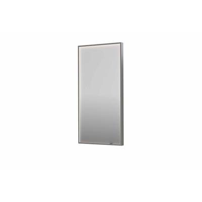 INK SP19 miroir - 50x4x100cm rectangulaire dans cadre en acier incl dir LED - chauffage - changement de couleur - dimmable et interrupteur - inox brossé
