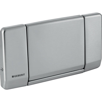 Geberit Highline bedieningplaat - met frontbediening - voor toilet - 34x18.5cm - geborsteld rvs