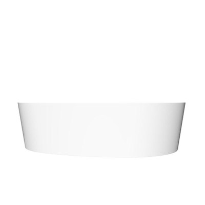Arcqua Rocker vasque à poser - 50x37x13cm - organique - cast marble - blanc brillant