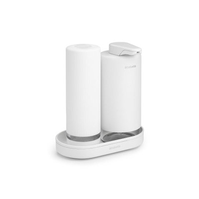 Brabantia SinkStyle Ensemble distributeur de savon - debout - 2x200 ml - mineral fresh blanc