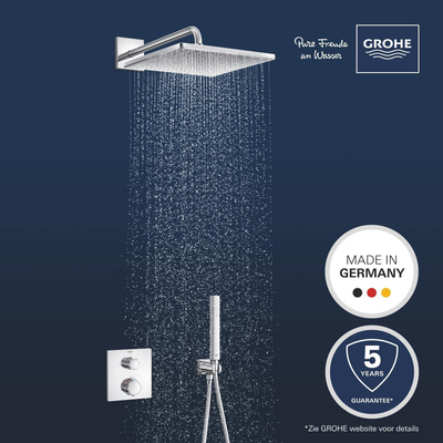 GROHE QuickFix Precision Thermostat Perfect inbouw douchesysteem met Vitalio Rain Mono 310 Cube hoofddouche chroom
