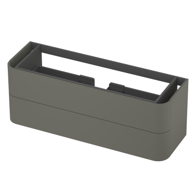 INK Concept R Wastafelonderkast - 140x45x52cm - 2 lades - opliggende grepen - afgeronde hoeken - MDF lak - mat beton groen