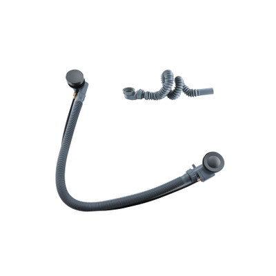 FugaFlow Eccelente Acces Ensemble de vidage de baignoire - commande rotative - prolongé - gunmetal