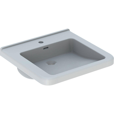 Geberit 300 Comfort Square Lavabo ergonomique 55x52.5cm avec trou de robinet et trop-plein Blanc