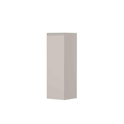 INK Badkamerkast - 35x35x106cm - 1 deur - Links en rechtsdraaiend - greeploos - MDF lak - mat kasjmier grijs