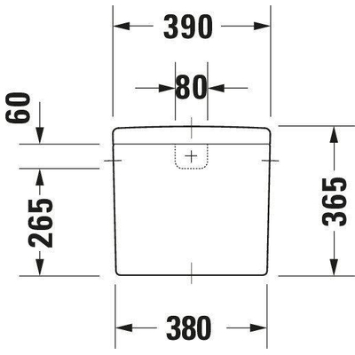 Duravit Starck 3 Reservoir - 390x365x180mm - dualflush inc/binnenw - wit