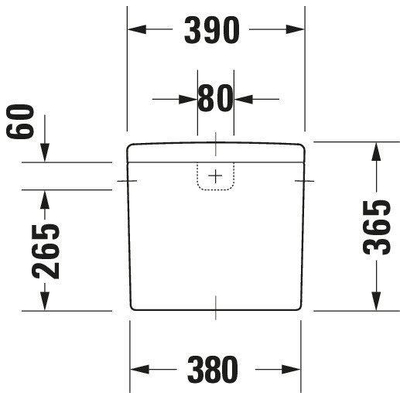 Duravit Starck 3 Réservoir WC WC avec intérieur 4.5litres connexion gauche ou droite Blanc