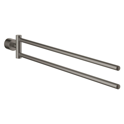 GROHE Atrio Porte-serviettes - 48,9 cm - double - pivotant - graphite dur brossé