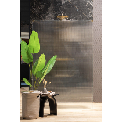 ZEZA Solid Douchekruk - 42.5x23x42cm - solid surface - mat zwart