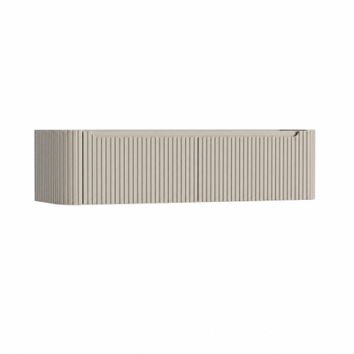 H&R Badmeubelen Juice Wastafelonderkast - 160x45x40cm - afgeronde hoeken - 3D-front - 2 lades - geïntegreerde greep - beige mat