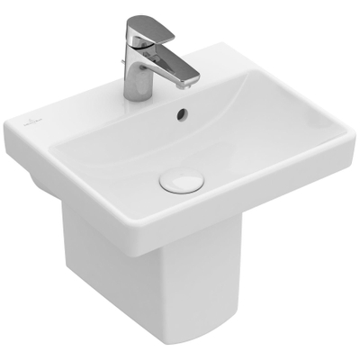 Villeroy & Boch Avento fontein - 45x37cm - 1 kraangat - met overloop - White Alpine (glans wit)