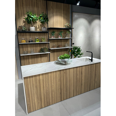 Terravito Elmico Carrelage parquet céramique mural et sol - 60x120cm - 6.0mm - rectifié - cannelé