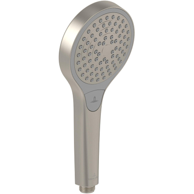 Villeroy & Boch Verve Showers Douchette à main avec trois types de jets d'eau Ronde - Nickel brossé mat (inox)