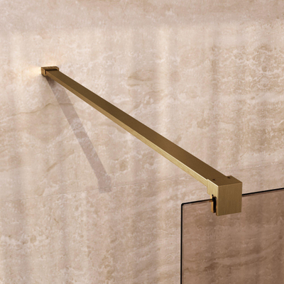 BRAUER Oblivion Inloopdouche - 120x200cm - glascoating - brons glas - geborsteld goud PVD