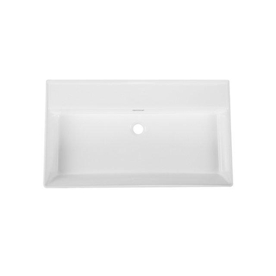 Saniclass Legend Meubelwastafel - 81x47x16cm - met overloop - 1 wasbak - 0 kraangaten - keramiek - glans wit