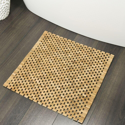 Sealskin Woodblock Badmat Teak hout 60x60 cm Bruin
