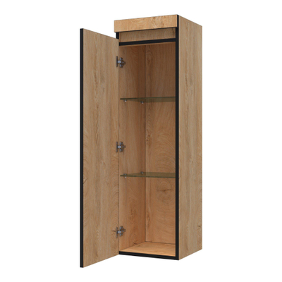 BRAUER Joy Edge armoire de salle de bains - 120x35x35cm - 1 porte - ouverture à gauche - sans poignée - Forest Tan