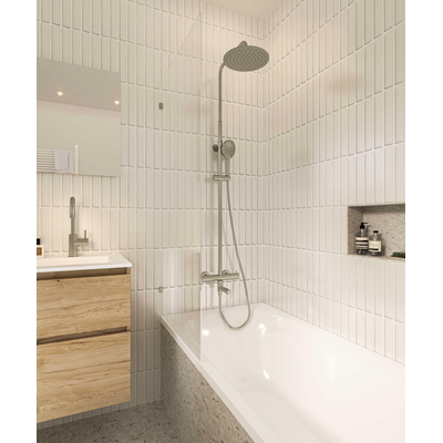 MAY Accessoires Bec de baignoire pour ensemble de douche de pluie raccord 1/2 nickel brossé PVD