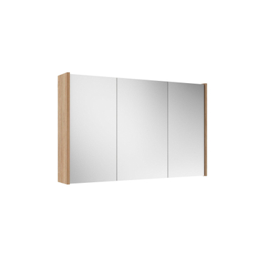 Saniclass Prime armoire de toilette - 100x63x16cm - inclus panneaux latéraux - chêne chaud