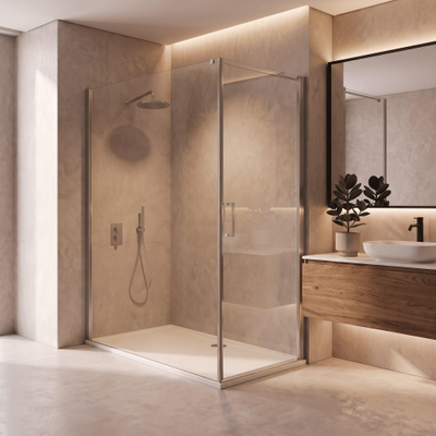 Fortifura Galeria Douchecabine - 70x180x200cm - profiel veiligheidsglas - antikalk - chroom