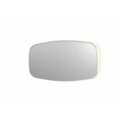 INK SP30 spiegel - 160x4x80cm contour in stalen kader incl indir LED - verwarming - color changing - dimbaar en schakelaar - mat wit
