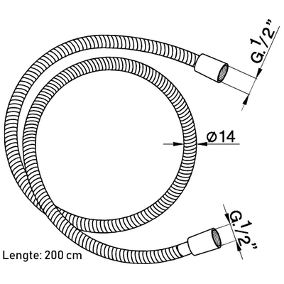 Xenz Pure flexible de douche classique 200cm