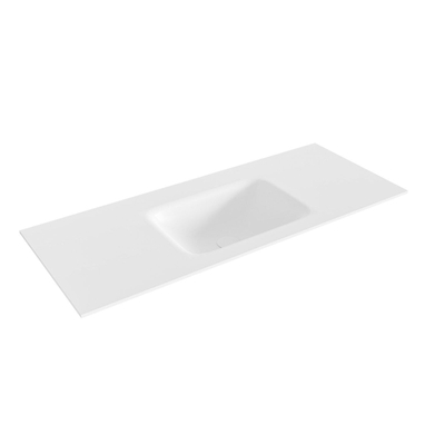 MONDIAZ GRUNNE Talc solid surface lavabo encastré 101cm milieu