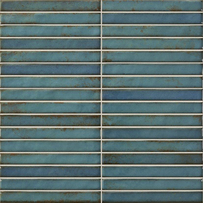 ÉCHANTILLON Terravito Gimare Carreau mural céramique - 35x35cm - 9.2mm - kitkat - Bleu