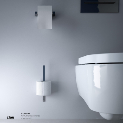 Clou Quadria Porte-papier toilette réserve pour 2 pièces 1.5x25x7cm chrome