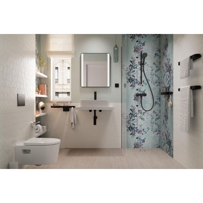 Hansgrohe Xarita Lite Q Spiegel - 60x70cm - led verlichting - Verticaal - wandschakelaar - mat zwart
