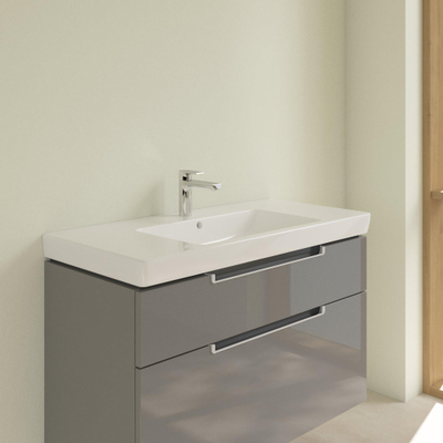 Villeroy & Boch Subway 2.0 meubelwastafel - 100x47cm - 1 kraangat - met overloop ceramic - White Alpine (glans wit)