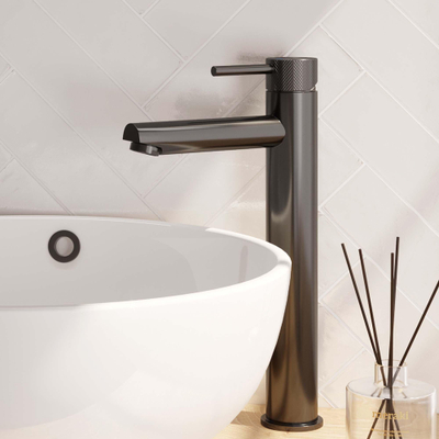 Brauer Gunmetal carving Mitigeur de lavabo sur plage - haut - modèle a - PVD - gunmetal brossé