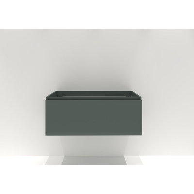 HR badmeubelen Matrix Meuble sous lavabo - 100x44.8x40cm - 1 tiroir - sans poignée avec bande de préhension - mat pétrole