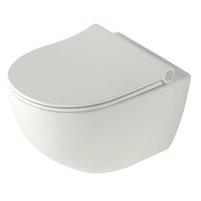 Plieger Zano Ensemble WC - réservoir encastré UP320 - WC suspendu - compact - abattant Pressalit - softclose - plaque de commande blanche - boutons ronds - blanc