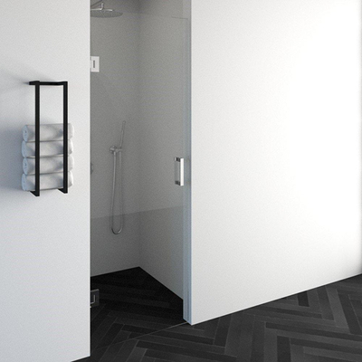 BRAUER Crée Porte de douche - 70x200cm - sans profil - anti-calcaire - verre de sécurité 8mm - chrome brillant