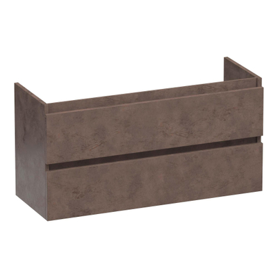 BRAUER Joy wastafelonderkast ondiep - 100x39x50cm - 2 softclose lades - greeploos - 1 sifon uitsparing - Erosion