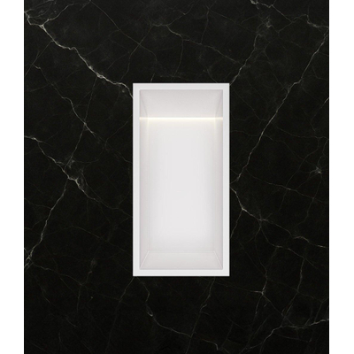 Hotbath &MORE Boîte d''encastrement ou niche encastrée - 30x15x10 - avec LED IP44 - Blanc mat