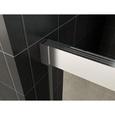 Wiesbaden Porte de niche avec 1 porte coulissante 900 x 2000 x 8 mm verre clair nano/chrome