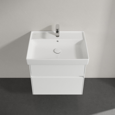 Villeroy & Boch Collaro wastafelonderkast 60.4x54.6cm 2 lades Glossy white