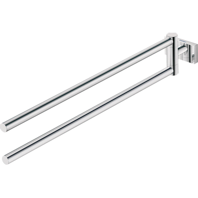 Duravit Karree 2-lids handdoekhouder - 45 cm - hoogglans chroom