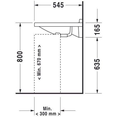 Duravit Starck 3 Wastafel - 60x54.5cm zo/kraangat - wit
