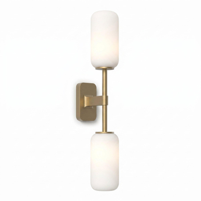 Astro Tacoma Twin Applique/Plafonnier - 230V - IP44 - cylindre - verre blanc - laiton (or)