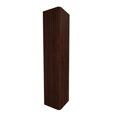 Royal Plaza Terra Edge Hoge Kast - 40x35x170cm - ribbel - kastanje (walnoot)